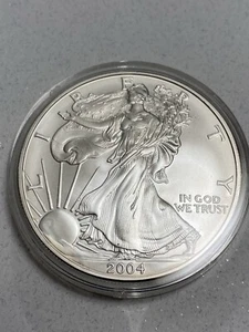 2004 Walking Liberty Silver Dollar Encapsulated Uncirculated .999 1 Oz Coin - Picture 1 of 13