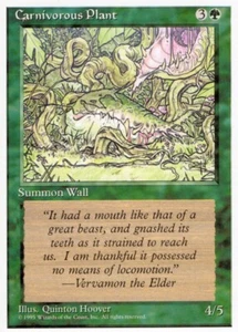 1X FLEISCHFRESSENDE PFLANZE GRÜN 4. VIERTE EDITION MTG MAGIC MP X1 (yourdeckbuilder) - Bild 1 von 1