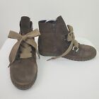 Gabor Suede Lace Up Booties Boots Women's Size 6 US / 3.5 UK Brown