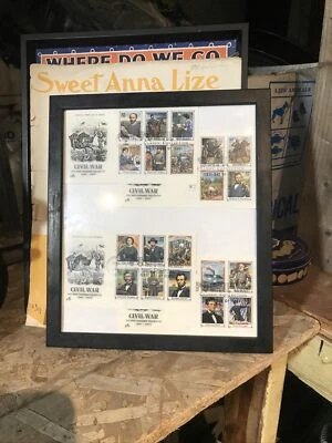 First day issue 1995 Civil War Lot of 4envelopes/ Stamps . Framed. - Image 1 of 4