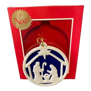 Lenox Nativity Ornament Colors Of Christmas 3.9 Inch Double Sided - Picture 1 of 4