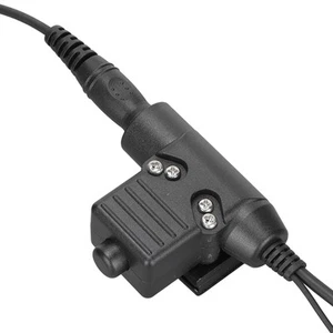 U94 Ptt With Finger Mic Ptt 7.1Mm Retractable Throat Control Headset For Ken SPC - Zdjęcie 1 z 12
