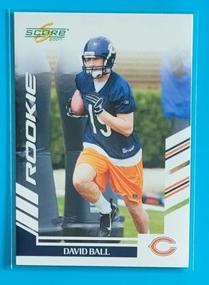 2007 Score Rookie #380 David Ball Chicago Bears Football Card  - Image 1 of 2