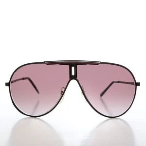 80s Iconic Vintage Aviator Sunglasses Red / Black - Strut - Picture 1 of 3