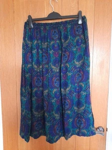 Vintage Penguin Designs 100% Wool Patterned Skirt Approx Size 14 - Picture 1 of 4