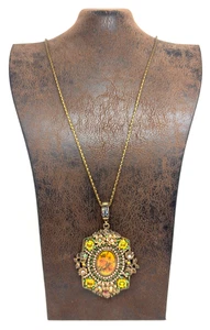 Precioso collar Michal Negrin con colgante colorido de metal #734# - Imagen 1 de 9