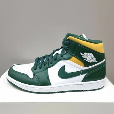 SCARPE DA GINNASTICA NIKE AIR JORDAN 1 MID ""SONICS"" (554724 371) VARIE TAGLIE
