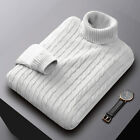 Men Jumper Winter Thick Warm Sweater Tops Knitwear Turtle Neck Knitted Pullover