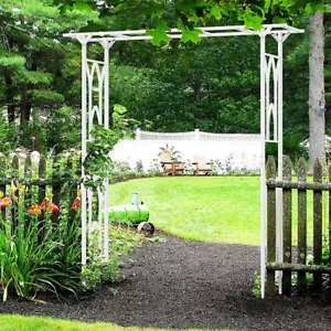 Rosenbogen XXL Gartenbogen Metall Rankhilfe für Rosen und Kletterpflanzen Weiß - Bild 1 von 11