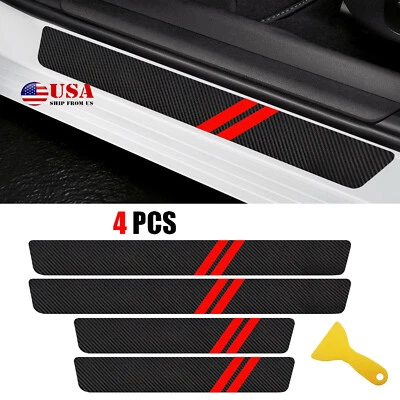 4X Para Dodge Challenger Accesorio Protector de umbral de puerta de coche Protector Pegatinas de paso Y6 Foto 1 de 4