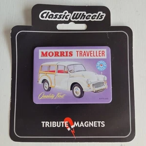 Morris Traveller Steel Fridge Magnet By Classic Wheels 7cm x 5cm NEW - Picture 1 of 2