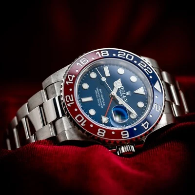 Rolex GMT-Master II Pepsi oro blanco esfera azul 126719BLRO juego completo Foto 1 de 4