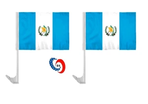 GUATEMALA AUTOFAHNE/FAHNEN FÜR AUTOFENSTER 18"X12" ZOLL 2 STÜCK - Bild 1 von 3