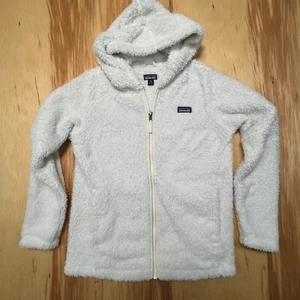 Patagonia Fleece Hoodie Full Zip Youth XL White - Picture 1 of 6