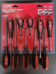 Milwaukee High-Leverage Magnetic Tip Screwdriver Kit - 10 Pc - 48-22-2710 - Picture 1 of 2