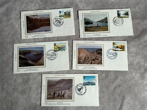 1983 National Trust 5 x Fist Day Covers From around the UK Silk Pictures - Bild 1 von 6