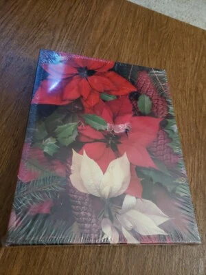 SPRINGBOK 350 Pc  Puzzle "POINSETTIAS & PINE CONES" 2006 New Sealed Dent In Box - Image 1 of 4