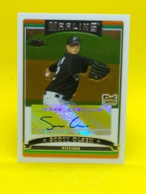 Scott Olsen 2006 Topps Chrome AUTOGRAPH ROOKIE #343 Florida Marlins - Image 1 of 2