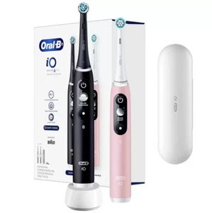 Oral-B iO Series 6 Duo Electric Toothbrush - Black Onyx And Light Rose Brand New - Picture 1 of 2