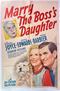 Marry the Boss's Daughter 1941 - Original US One Sheet Movie Poster - 27x41 - Picture 1 of 12