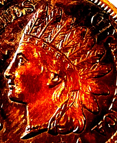 1904 Indian Head One Cent Penny, Superb Strike, Nice Toning Cover