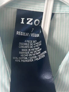 Boys, IZOD, Khaki, Linen Look Vest Set With Tie Size 7, - Picture 1 of 8