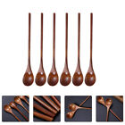  6 Pcs Wooden Old Paint Mixing Spoon Coffee Stir Spoons Stirring