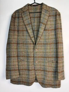 Chaqueta Blazer ETRO Marrón Cuadros Cuadros Tweed Italia Talla 50 - Imagen 1 de 6