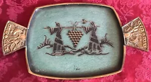 VINTAGE ISRAEL ISRAELISCHES EMAILLE SERVIERTABLETT - Bild 1 von 2