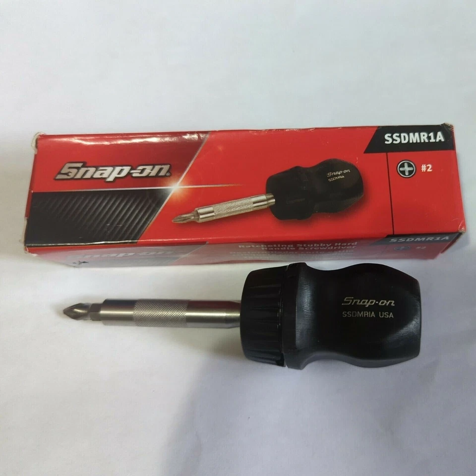 NUEVO* Destornillador de trinquete Snap-on Stubby NEGRO SSDMR1A *MANGO DURO NEGRO* NUEVO EN CAJA Foto 1 de 1