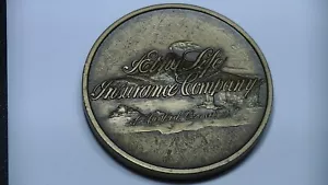 3" AETNA LIFE INSURANCE COMPANY MEDALLA DE BRONCE PESO DE PAPEL HARTFORD CONNECTICUT - Imagen 1 de 19