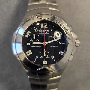 Orologio Sector 134 Cronografo 3253955035 Quarzo Swiss ETA G10.21A Funziona - Foto 1 di 5