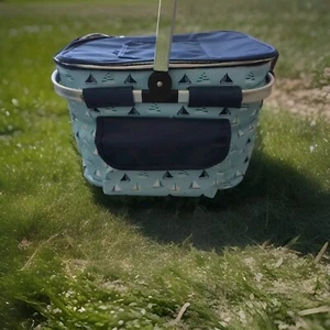 BOATHOUSE Insulated Cooler Bag Portable Collapsible Picnic Basket w/ Handle - Picture 1 of 7