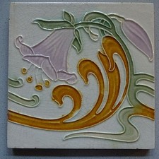 Jugendstil Fliese Kachel art nouveau tile tegel Helman Le Glaive Belgien