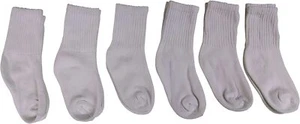 12 PK of Yacht & Smith Kids Premium Cotton Crew Socks White 4-6 - Boys Crew Sock - Picture 1 of 2
