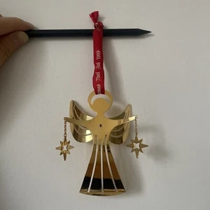 1989 GEORG JENSEN CHRISTMAS DECORATION MOBILE ANGEL- 24k Gold Plated- No Box - Picture 1 of 8