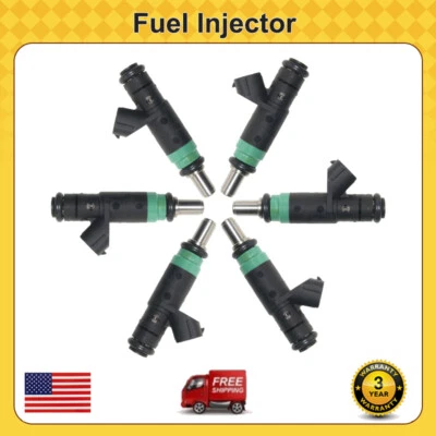 Set Of 6 Fuel Injectors 06C133551 For Audi A4 2002 -2006 Audi A6 3.0L 2002-2004 - Imagem 1 de 4