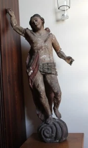 Antica Scultura policroma in legno cristo risorto - Foto 1 di 17