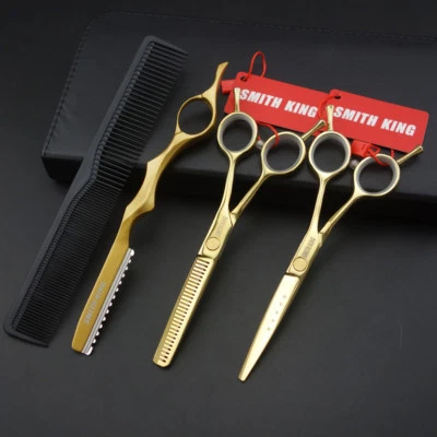 Tijeras/tijeras para peluquería de 5,5 pulgadas Tijera de corte + Tijeras para adelgazar + Maquinilla de afeitar Foto 1 de 4