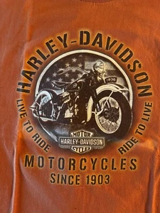 New York City Harley Davidson T-Shirt L Biker HD NYC Rust - Bild 1 von 9