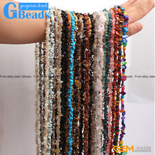 Assorted Stones 5-8mm Chips Stone Freeform Nugget Gravel Beads Strand 34" & 15"