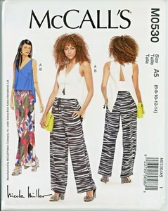Misses Pants & Top McCall's Pattern M0530 Size 6 to14 Nicole Miller Design Uncut - Picture 1 of 2