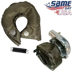 T3 Titanium Turbo Heat Shield Turbocharger Cover Wrap U-Silica Lava Fiber - USA - Picture 1 of 10