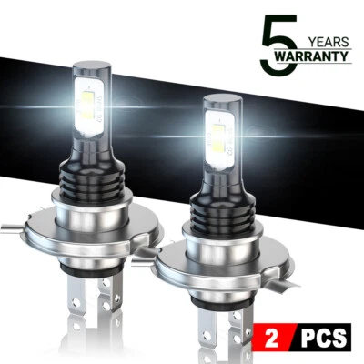 H4 9003 LED Headlight Bulbs 6000K White High Low Beam For Nissan Versa 2007-2013 - Image 1 of 4