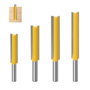 4 Stück Fräser Für Oberfräse 8Mm Schaft, Extra Langer Bündigfräser, Für Holz Frä - Bild 1 von 6