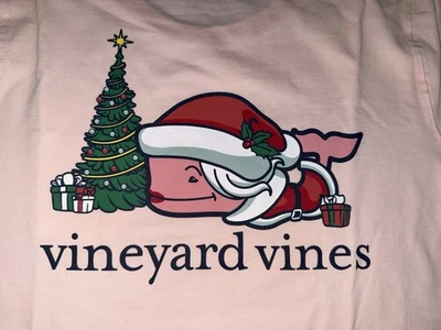 Camiseta Vineyard Vines Mujer MRS Claus Navidad Manga Larga Rosa Talla Mediana Nueva con Etiquetas Foto 1 de 2