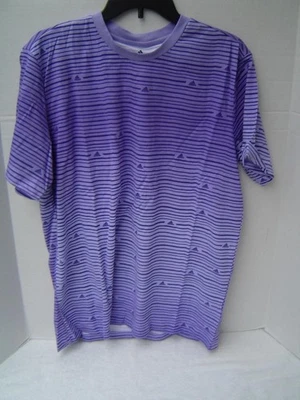 NEW MENS ADIDAS PURPLE STRIPED SPEED TEE SHIRT SIZE EXTRA LARGE NEW WITH TAGS - Image 1 of 4