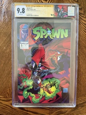 Spawn #1 CGC 9.8 Signed Todd McFarlane White Pages Custom Label - Image 1 of 3