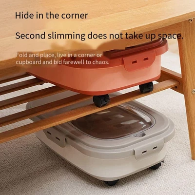 Faltbarer Hundefutter Behälter Vorratsdose mit Messbecher klappbar dicht - Bild 1 von 4