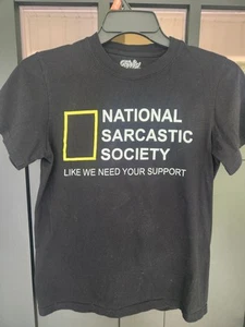 EUC Herren schwarzes National Sarcastic Society T-Shirt Größe S - Bild 1 von 6